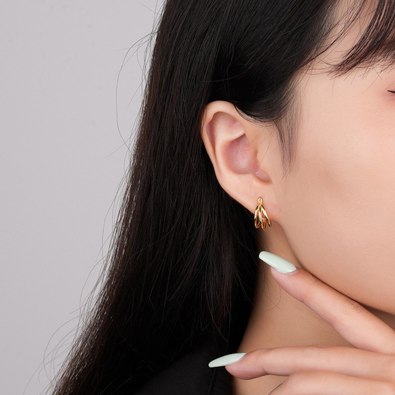 Multi-layered Linear Hoop Earrings Niche Design