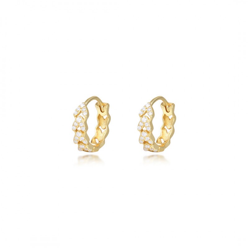 Wheat Spike Zircon Ear Hoops