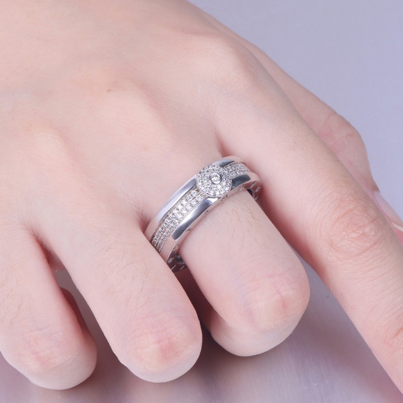 Full Diamond Wedding Ring for Men