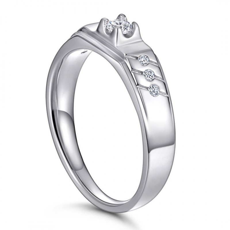 Men's Ring Set with Cubic Zirconia Wedding