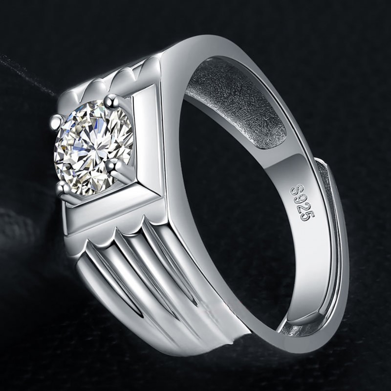 Men's Zircon Wedding Ring