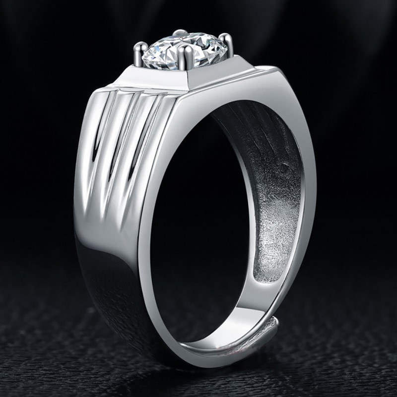 Men's Zircon Wedding Ring