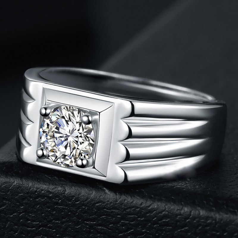 Men's Zircon Wedding Ring