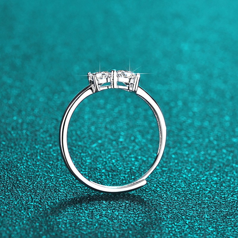 Heart-to-heart Adjustable Open Ring