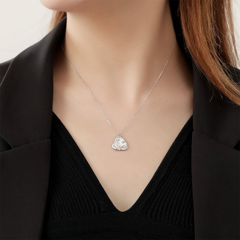 Cubic Zirconia Moon Necklace Niche Design 