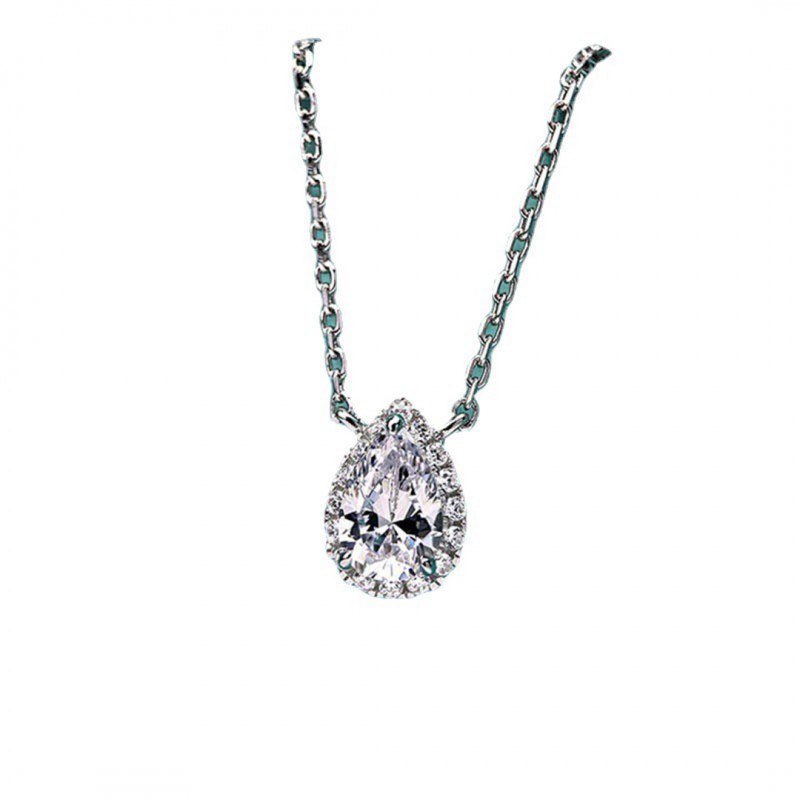 Teardrop Diamond Necklace Light Luxury 