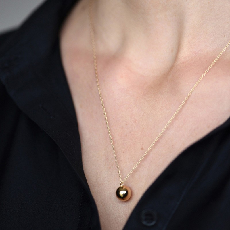 Bare Small Golden Ball Necklace