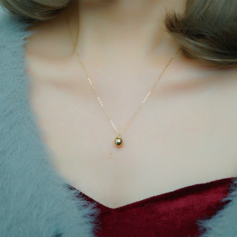 Bare Small Golden Ball Necklace