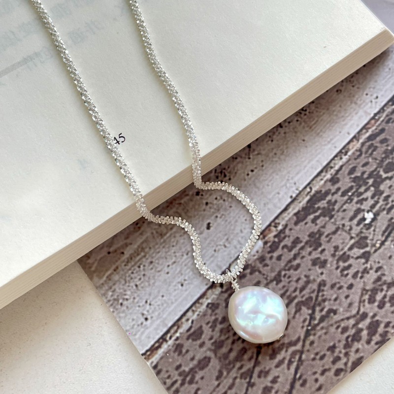 Baroque Pearl Pendant Clavicle Chain