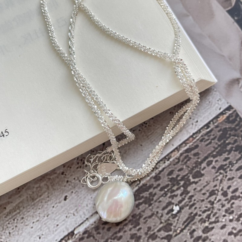 Baroque Pearl Pendant Clavicle Chain