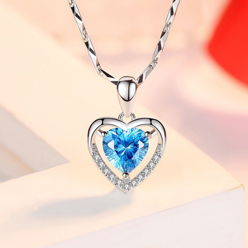 Simple Heart-shaped Pendant Clavicle Chain