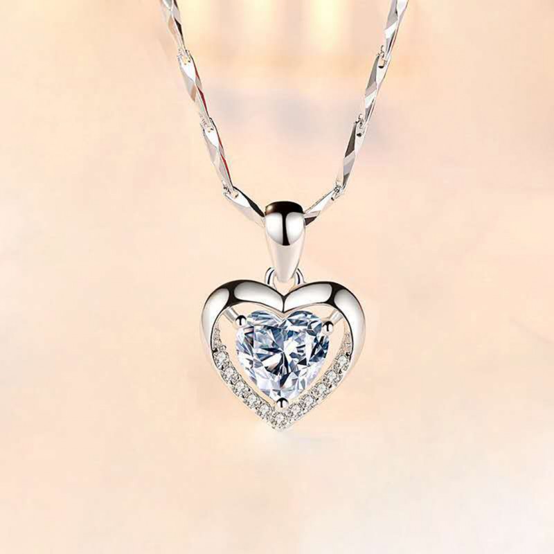 Simple Heart-shaped Pendant Clavicle Chain