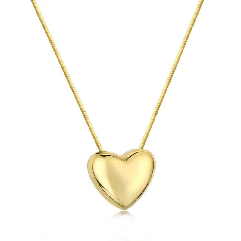 Smooth Large Heart Necklace