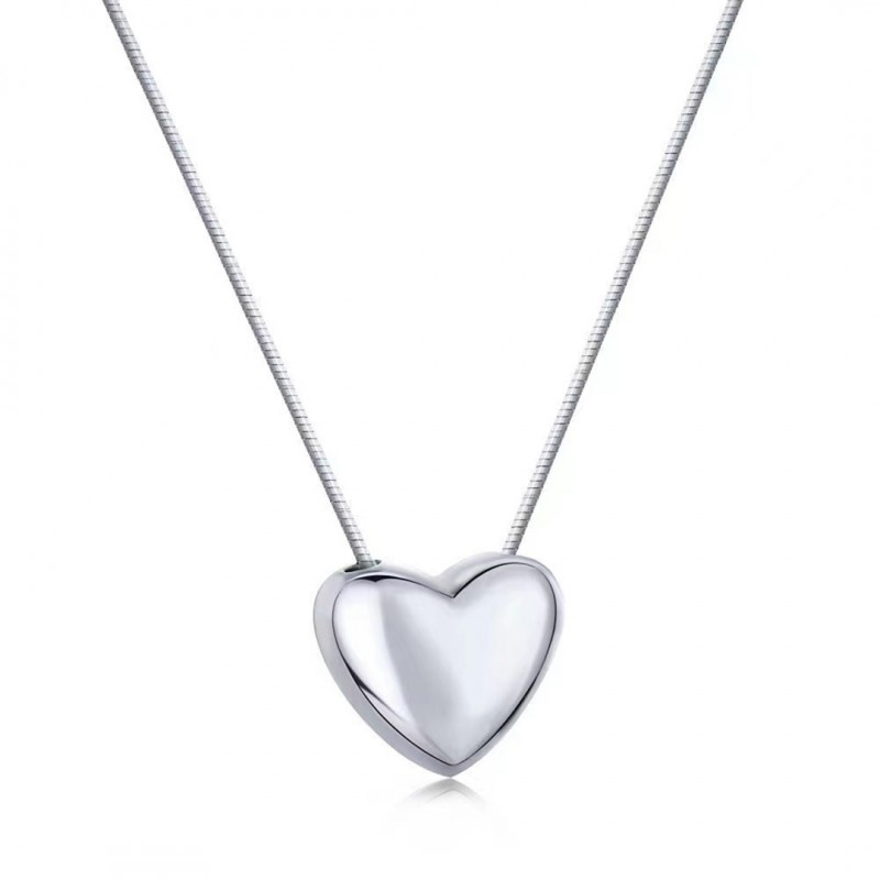 Smooth Large Heart Necklace