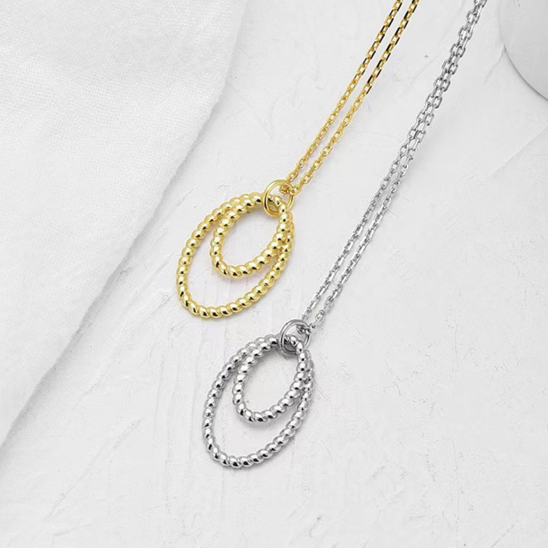 Double Oval Twisted Necklace