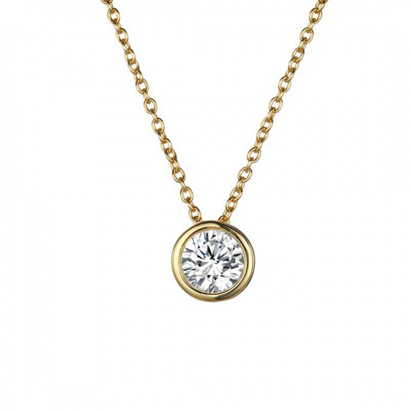 Single Diamond Birthstone Necklace