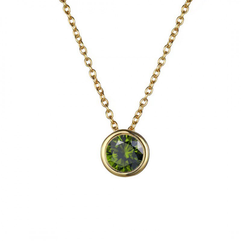 Single Diamond Birthstone Necklace