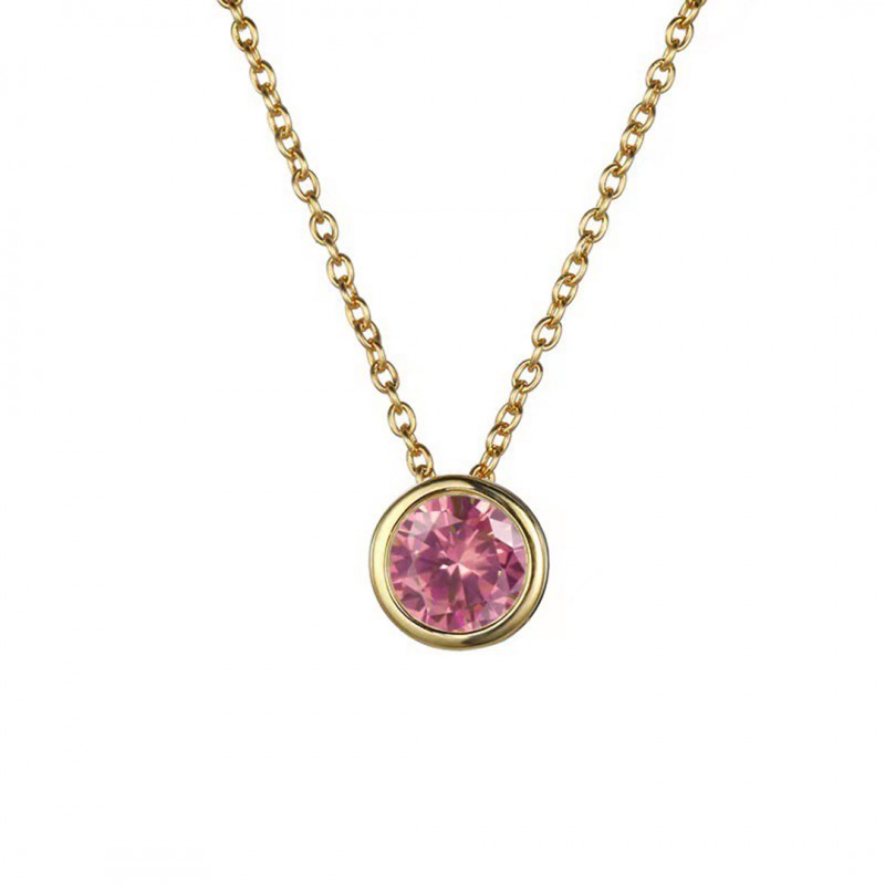 Single Diamond Birthstone Necklace