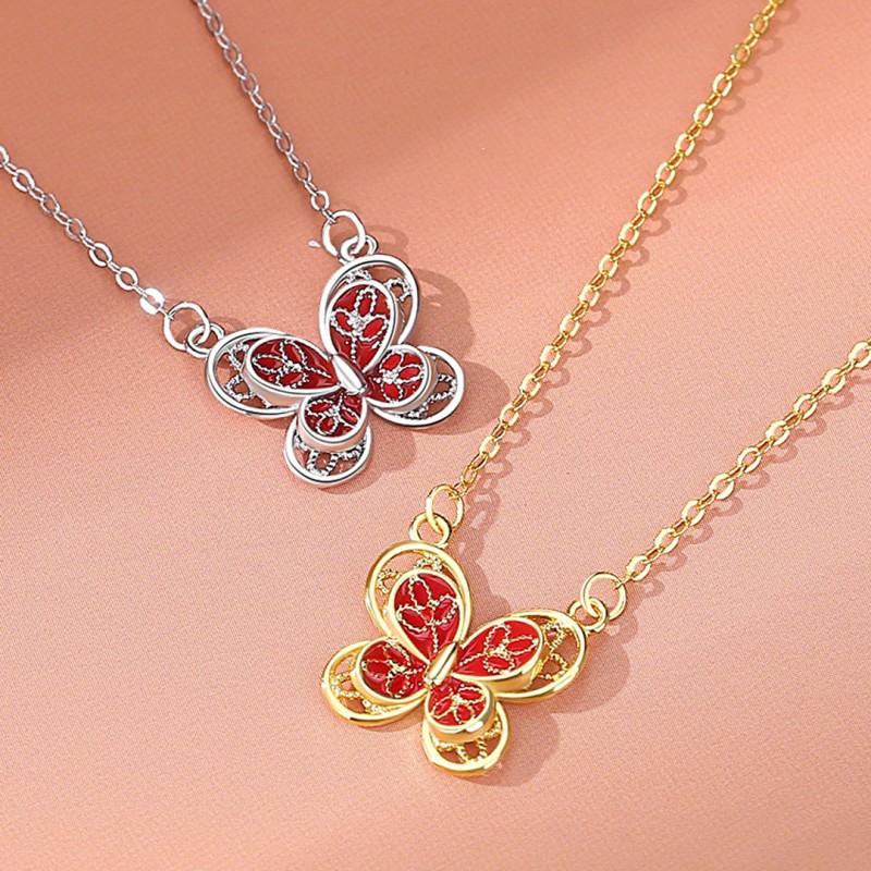 Butterfly Necklace Collarbone Chain Women's Retro