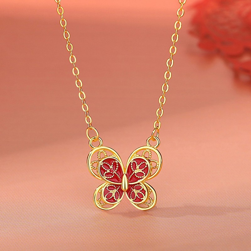 Butterfly Necklace Collarbone Chain Women's Retro