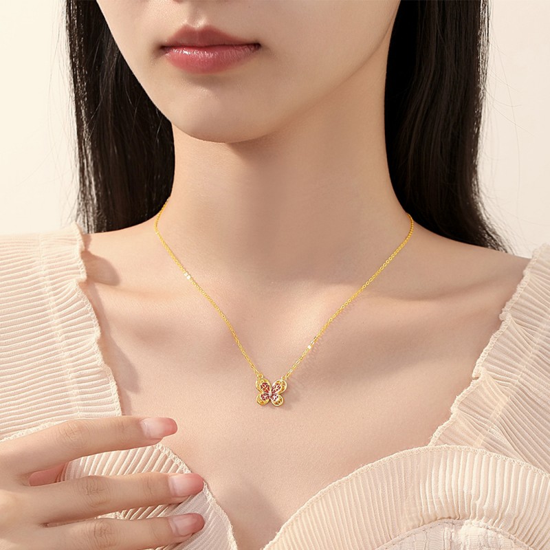 Butterfly Necklace Collarbone Chain Women's Retro