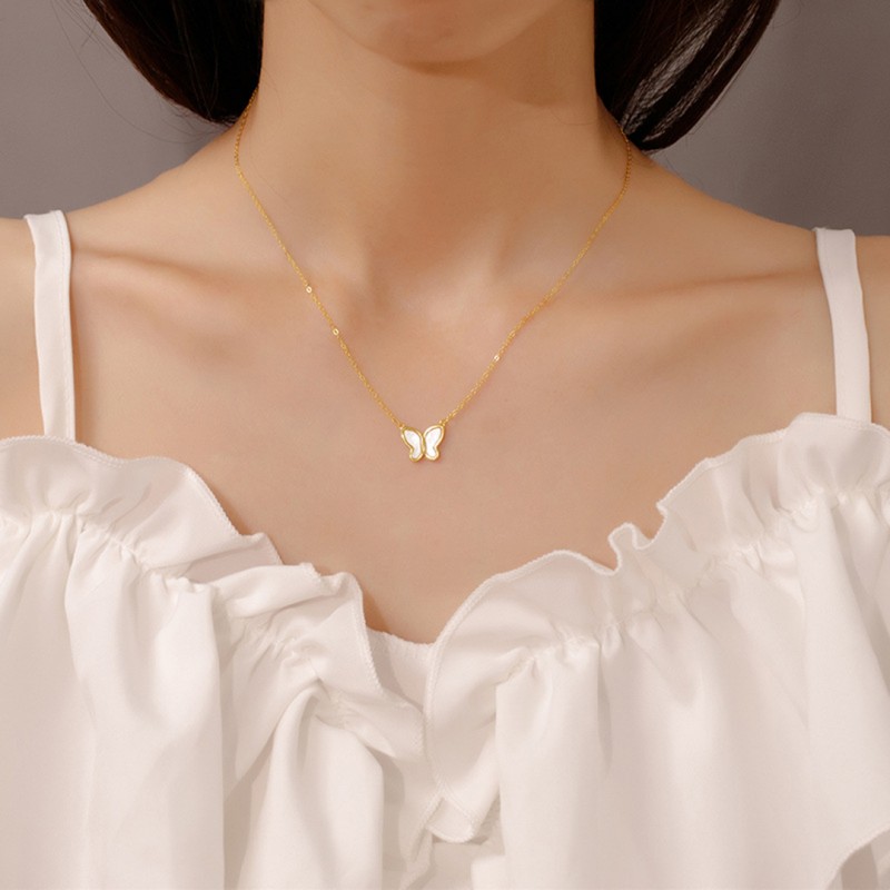 Minimalist Niche Necklace Butterfly Shell