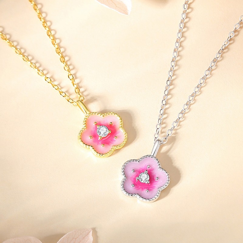 Cherry Blossom Flower Collarbone Chain Niche