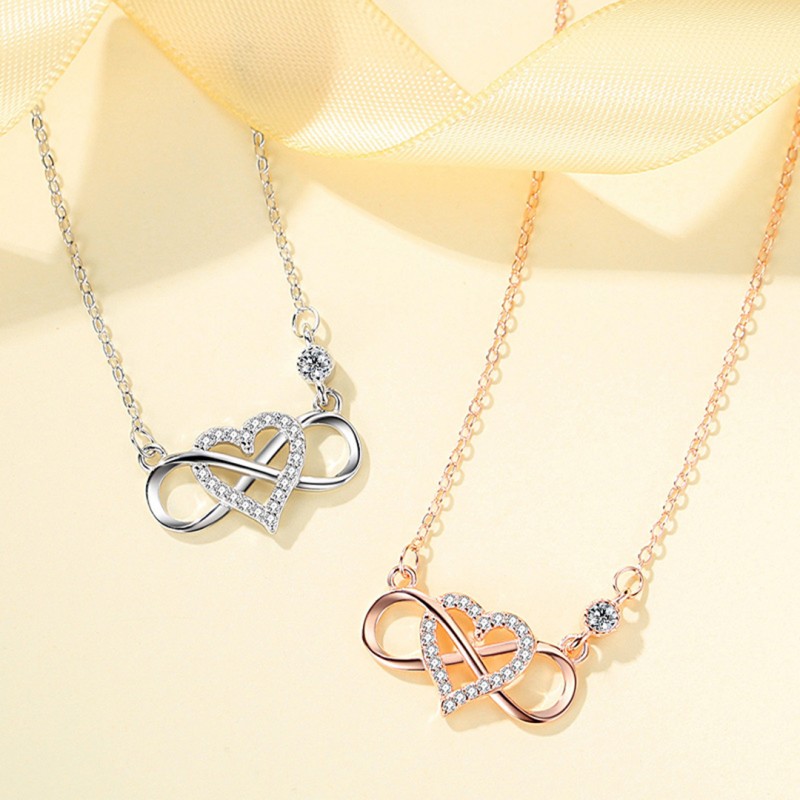 Simple Eight-Shaped Heart Necklace