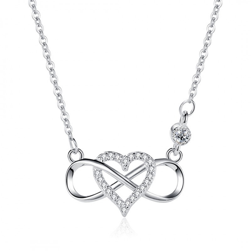 Simple Eight-Shaped Heart Necklace