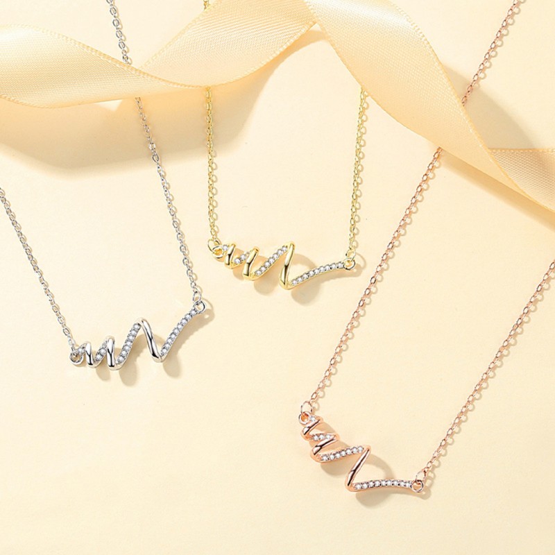 Electrocardiogram Minimalist Heartbeat Necklace