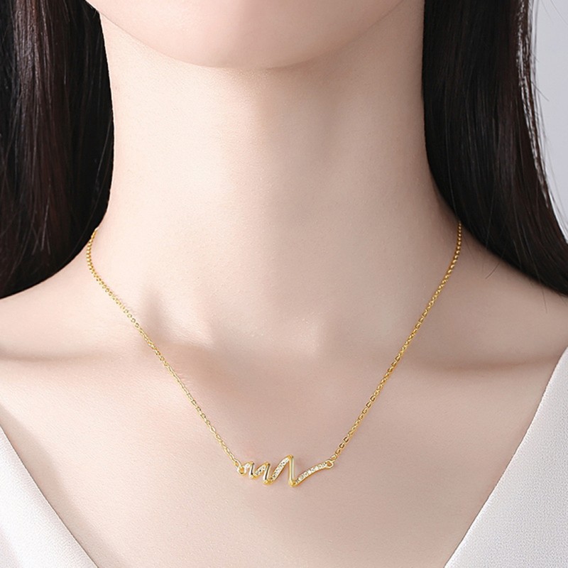 Electrocardiogram Minimalist Heartbeat Necklace