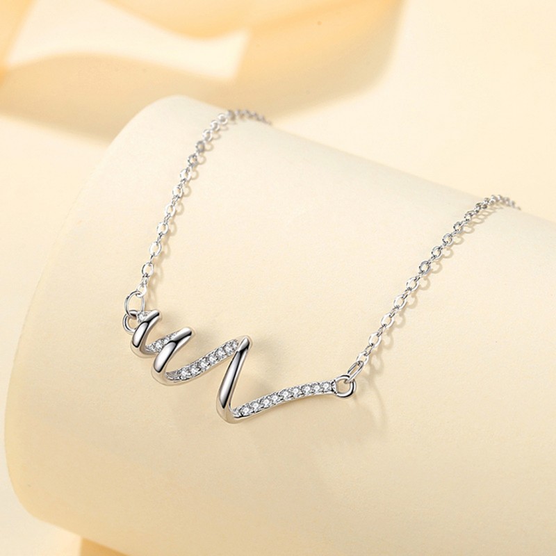 Electrocardiogram Minimalist Heartbeat Necklace