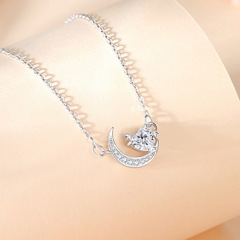 Star Moon Zircon Clavicle Chain