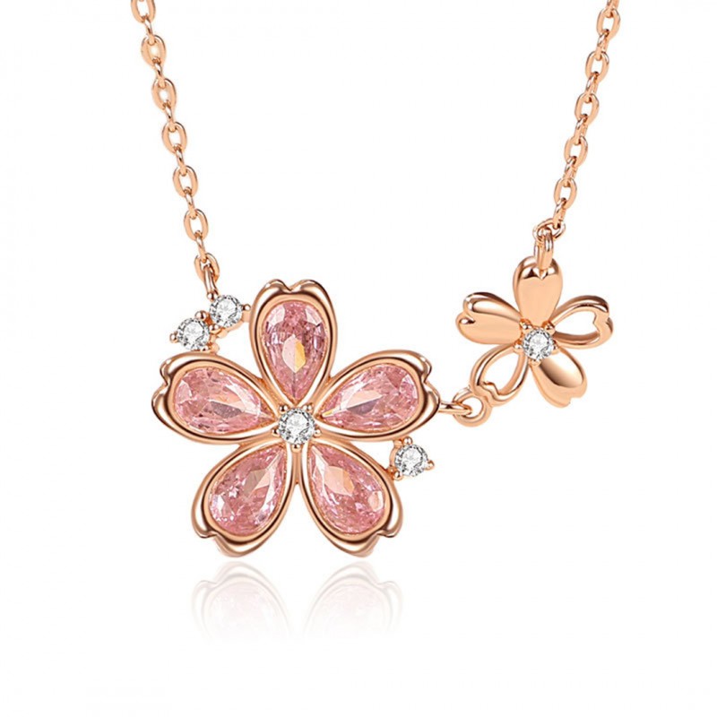 Cherry Blossom Necklace with Niche Design