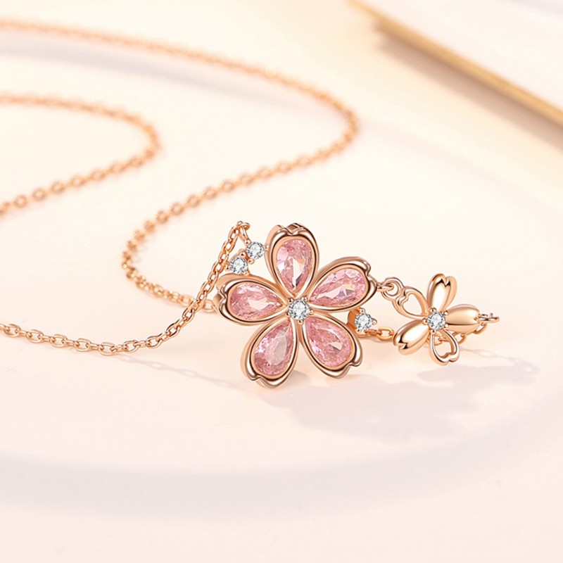 Cherry Blossom Necklace with Niche Design