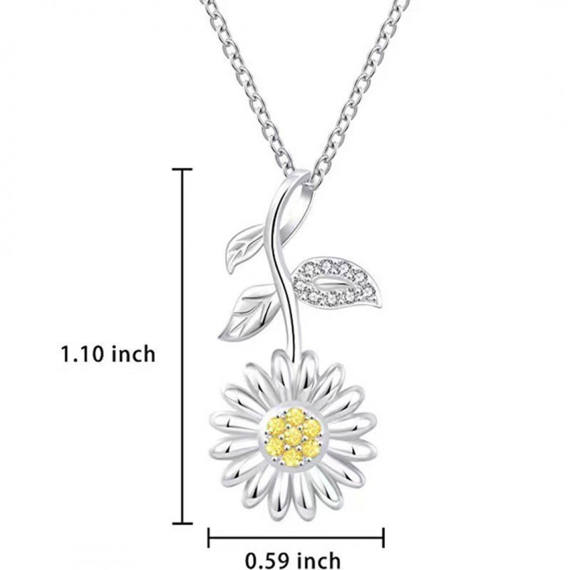 Two-Tone Sunflower Necklace