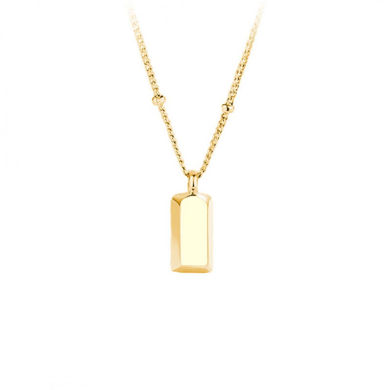 Mini Gold Bar Necklace - Prosperity Charm