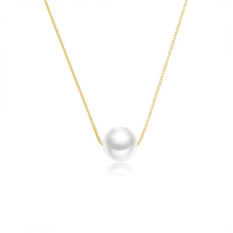  Single Pearl Necklace - Niche Vintage Design