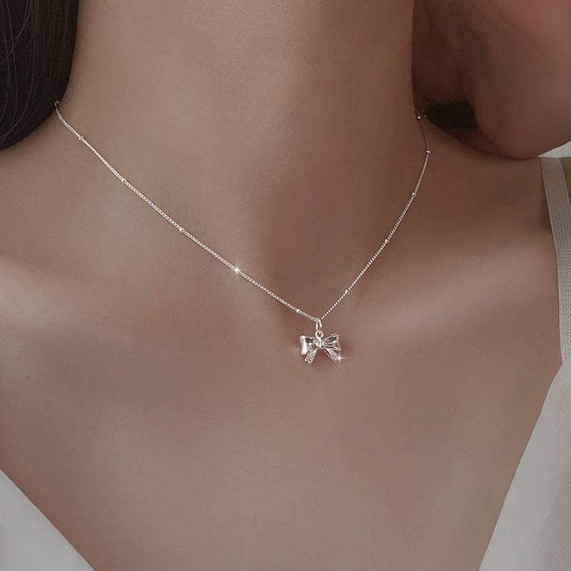 Bow Knot Necklace, Minimalist, Niche, and High-end Design