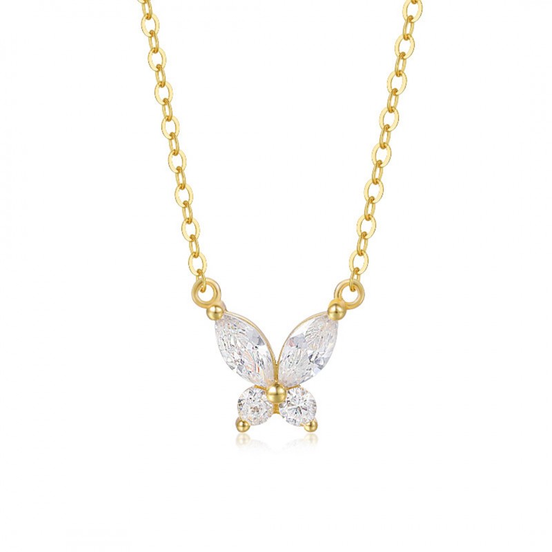 Butterfly Necklace with High-quality Inlaid Zircon