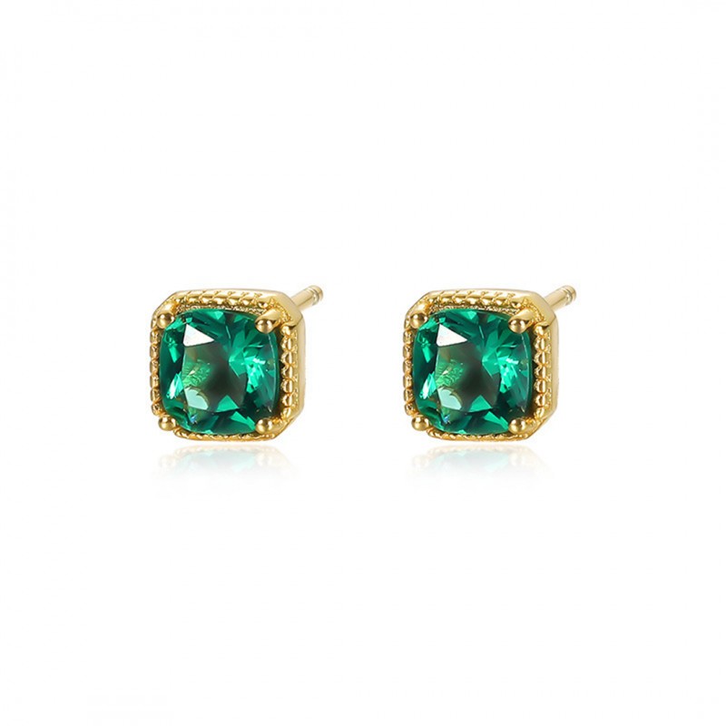 Female  Zircon Green Ear Studs