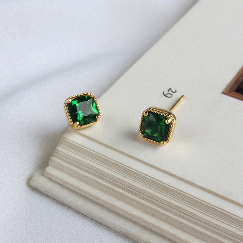 Female  Zircon Green Ear Studs