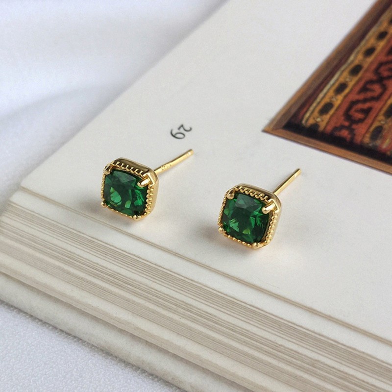 Female  Zircon Green Ear Studs