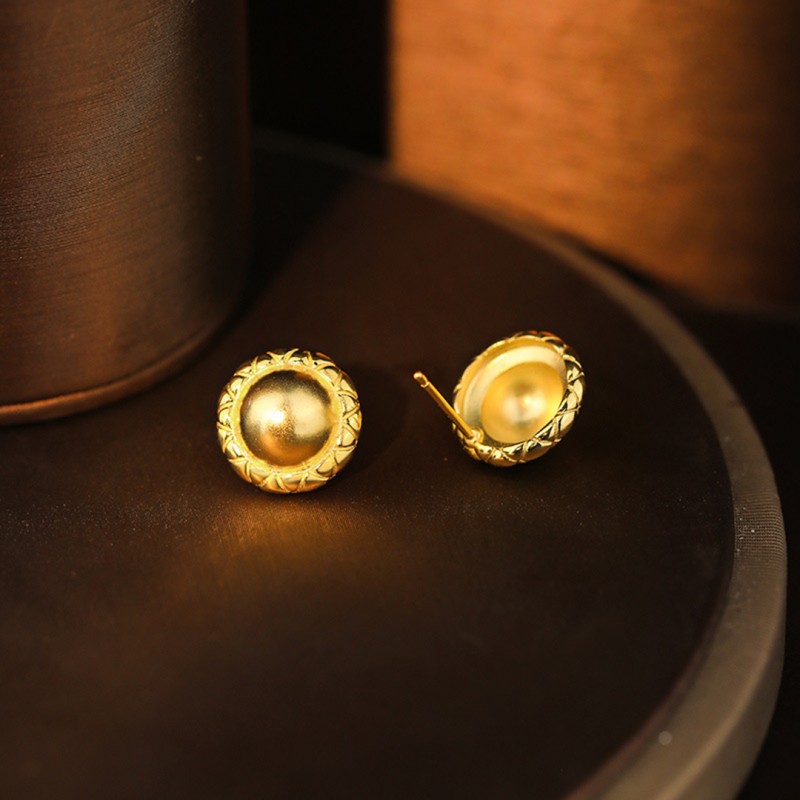 French Retro Sunflower Ear Studs 