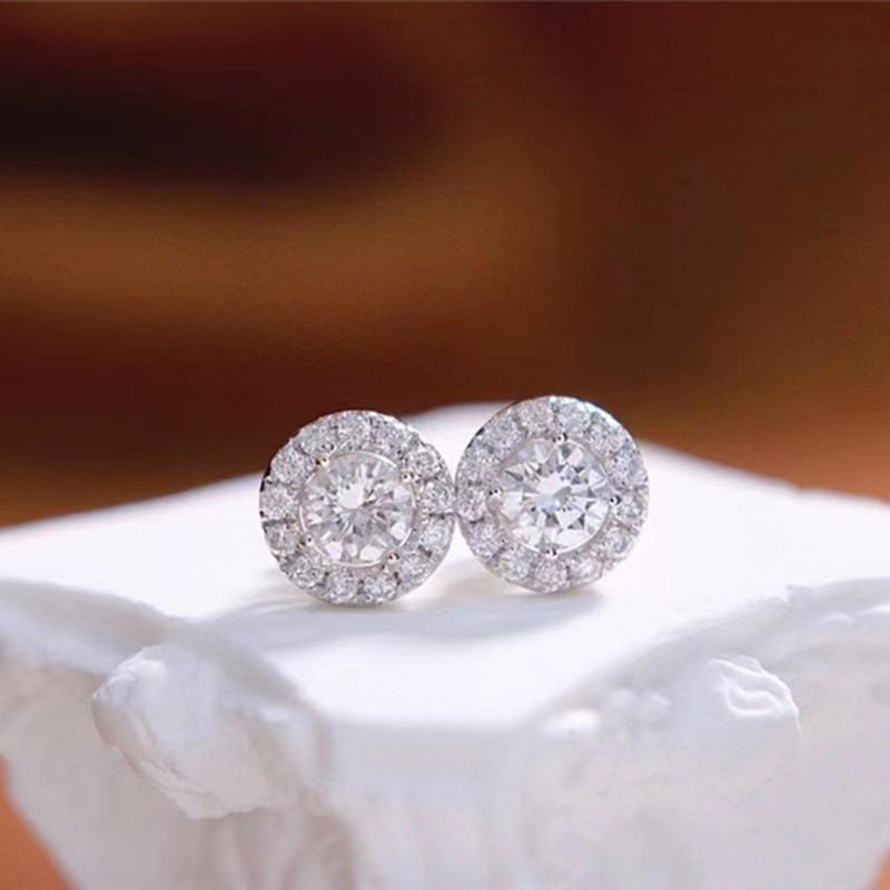 Exquisite and Simple All-match Diamond Ear Studs 