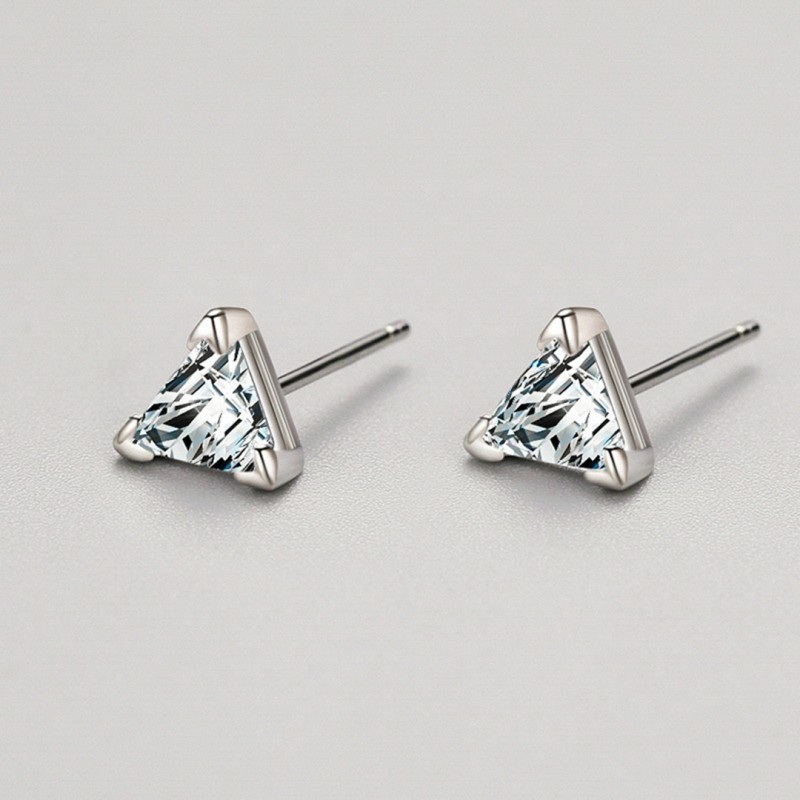 Triangle Ear Studs Women Niche Personality Set Diamond