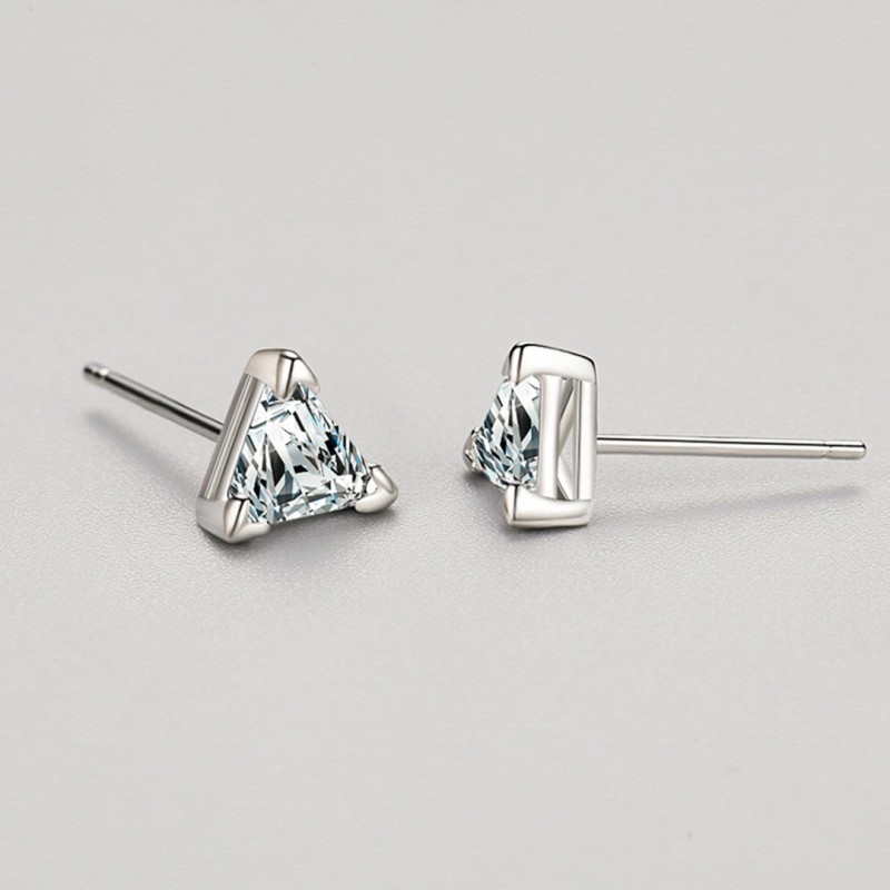 Triangle Ear Studs Women Niche Personality Set Diamond