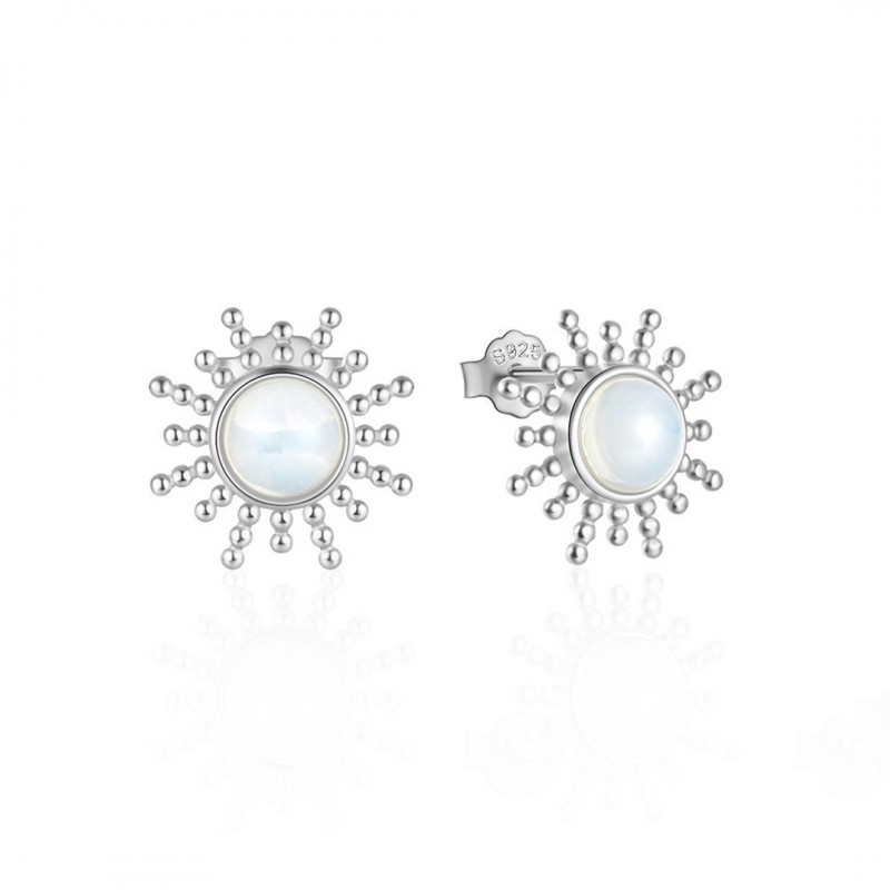 Australian Opal Sun Stud Earrings