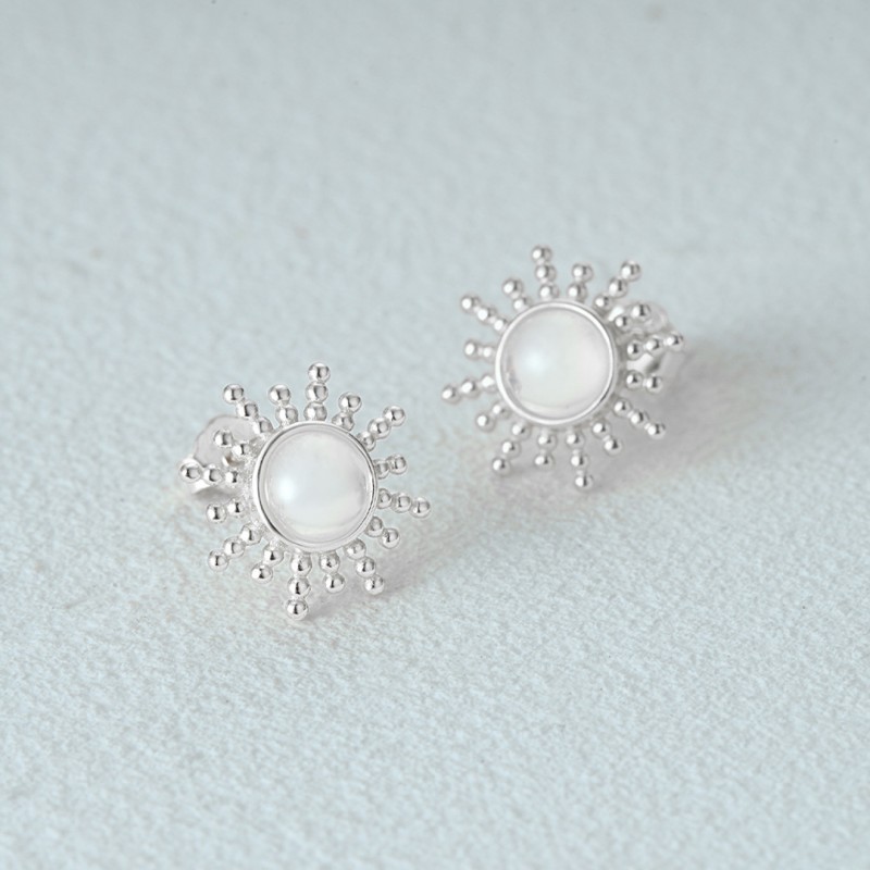 Australian Opal Sun Stud Earrings