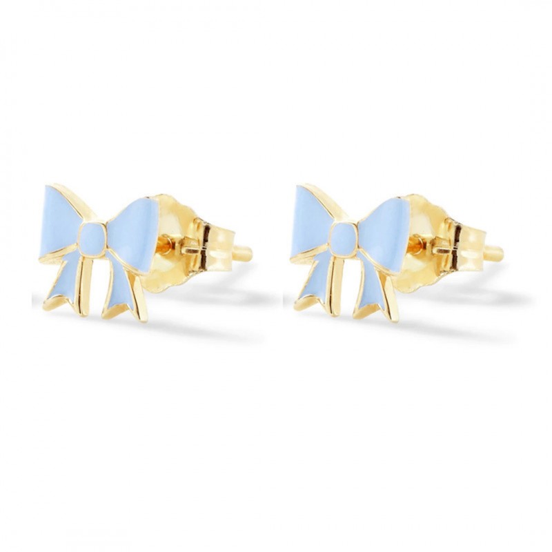 Cute Bow Enamel Drop Oil Paint Colorful Stud Earrings